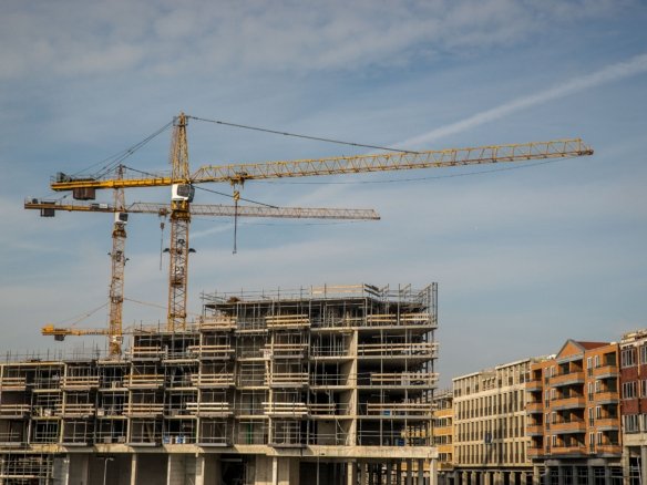 modern apartment building under construction
