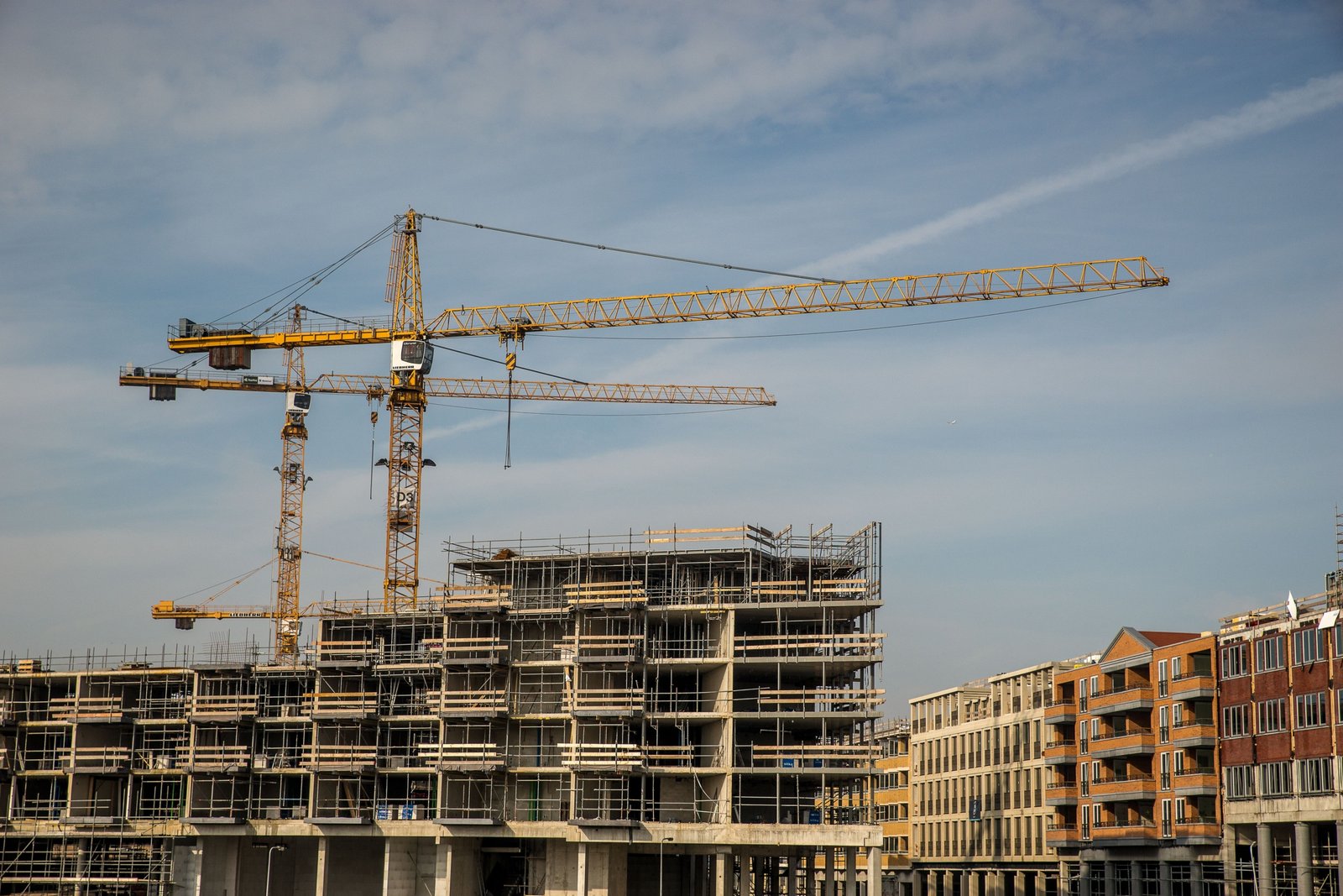 modern apartment building under construction