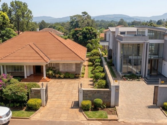 Older and modern homes side by side, showing different housing options for buyers in Kenya.