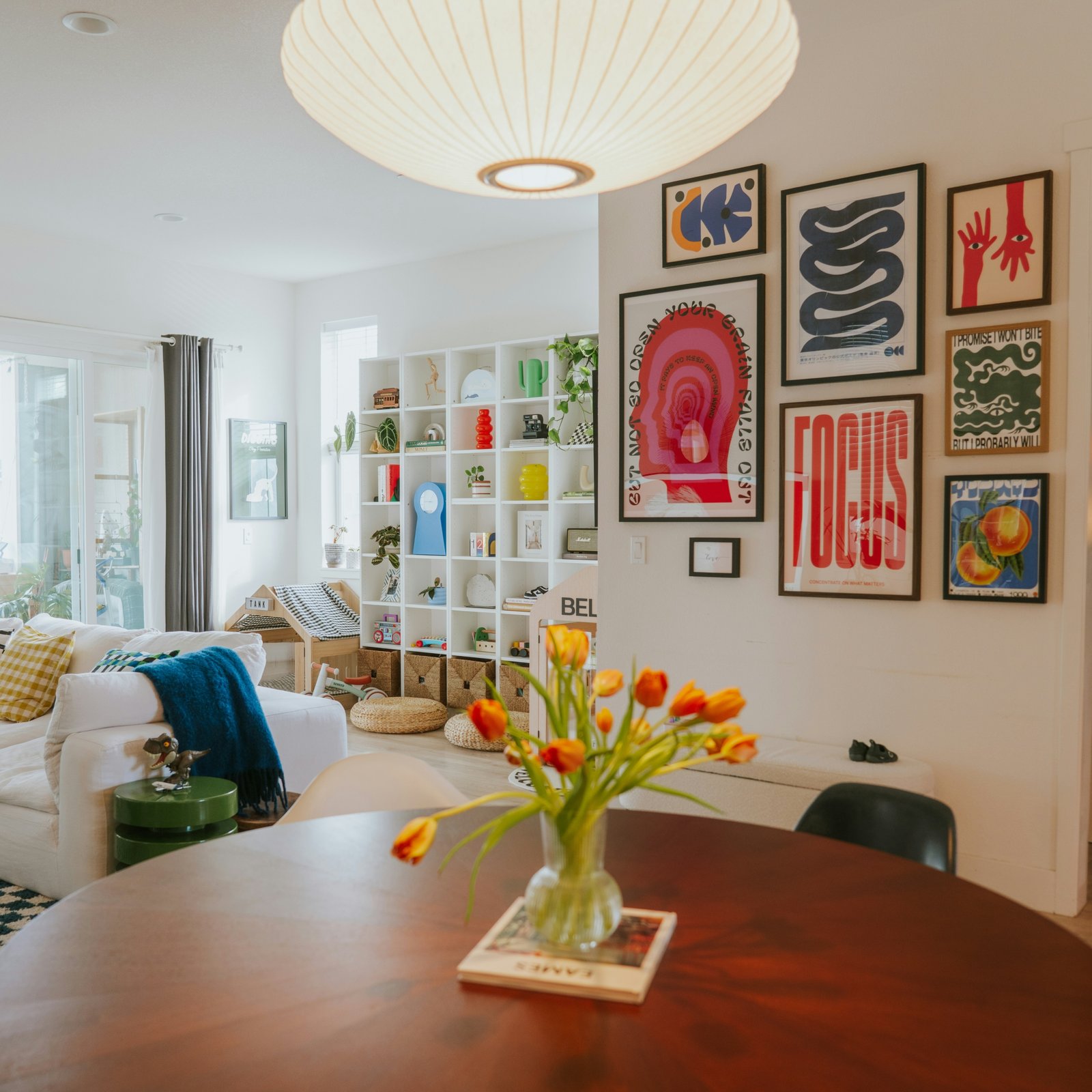 Decluttering and organizing a living space. Source